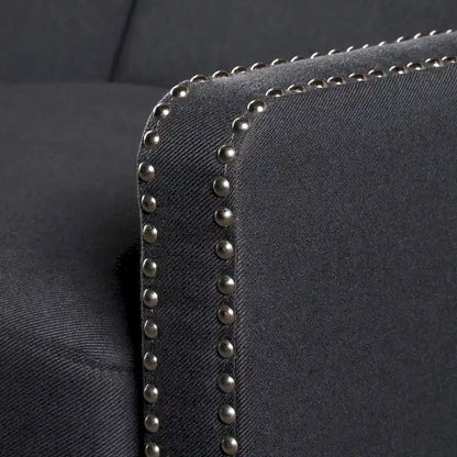 Fauteuil inclinable en tissu capitonné