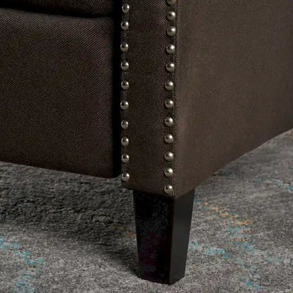 Fauteuil inclinable en tissu capitonné