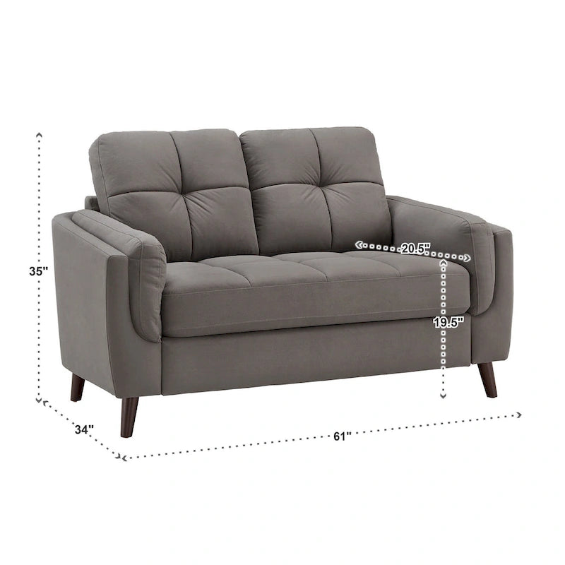 Causeuse Dorelle 61 po en microfibre large par iNSPIRE Q Modern