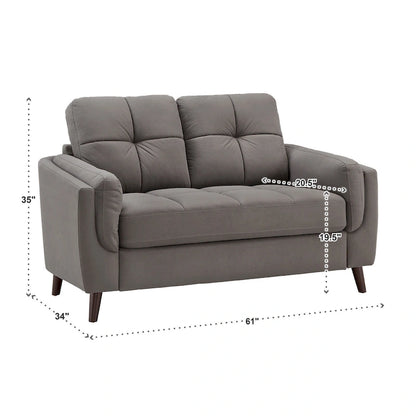 Causeuse Dorelle 61 po en microfibre large par iNSPIRE Q Modern