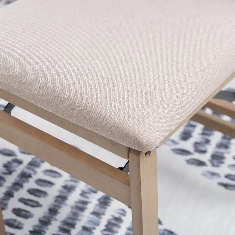 Lot de 2 chaises de salle à manger pliantes grises délavées avec dossier en X