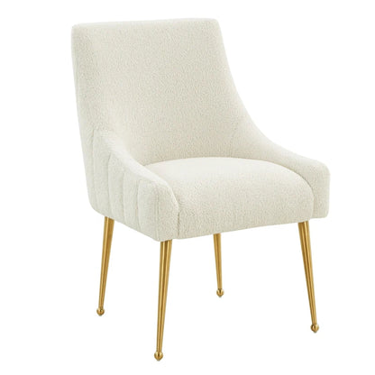 Chaise de salle à manger en velours avec pieds en acier inoxydable