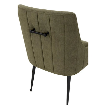Chaise de salle à manger en velours avec pieds en acier inoxydable
