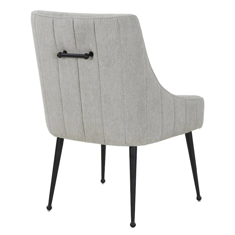 Chaise de salle à manger en velours avec pieds en acier inoxydable