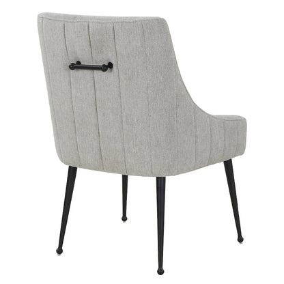 Chaise de salle à manger en velours avec pieds en acier inoxydable