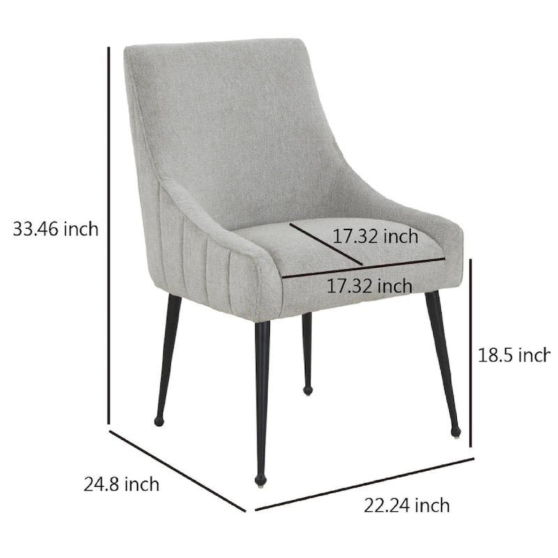 Chaise de salle à manger en velours avec pieds en acier inoxydable