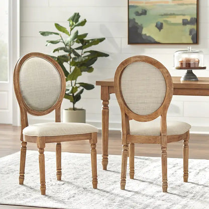 Chaise de salle à manger en bois massif (Lot de 2)