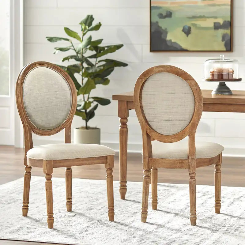 Chaise de salle à manger en bois massif (Lot de 2)