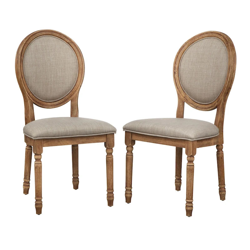 Chaise de salle à manger en bois massif (Lot de 2)