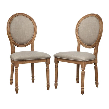 Chaise de salle à manger en bois massif (Lot de 2)