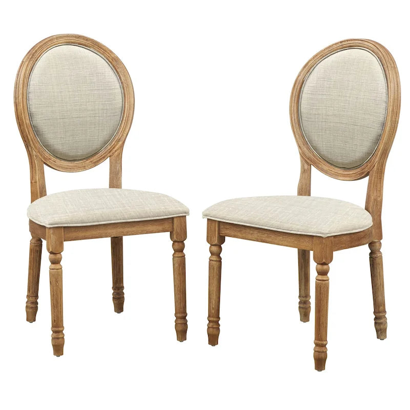 Chaise de salle à manger en bois massif (Lot de 2)