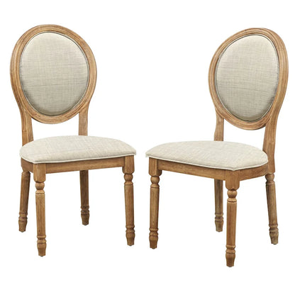 Chaise de salle à manger en bois massif (Lot de 2)