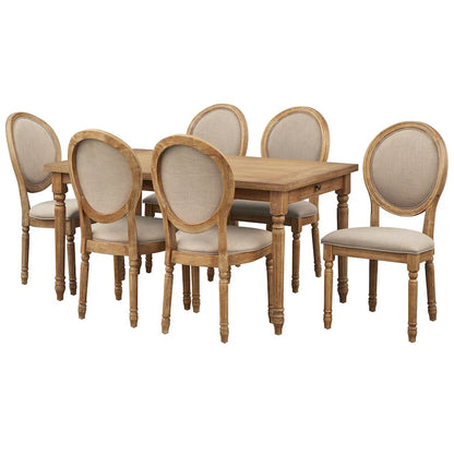 Chaise de salle à manger en bois massif (Lot de 2)