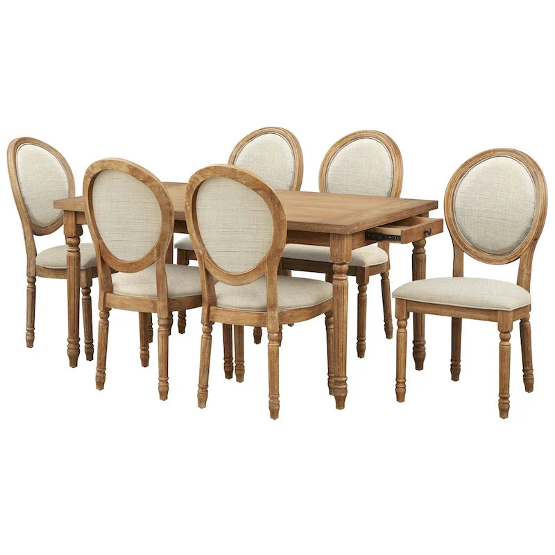 Chaise de salle à manger en bois massif (Lot de 2)