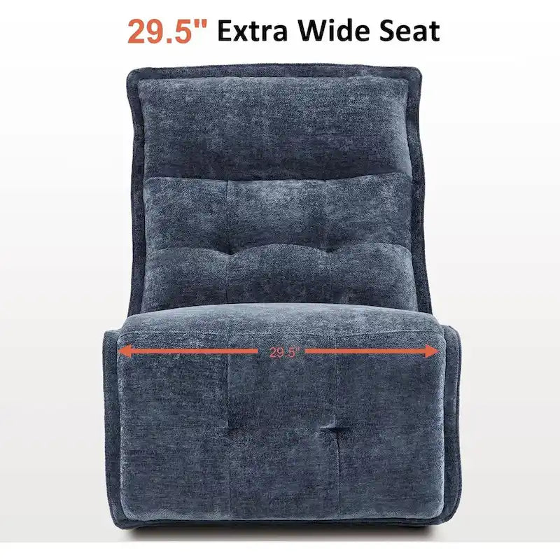 Fauteuil inclinable électrique sans accoudoirs (avec port USB) — Un fauteuil inclinable électrique de salon ne nécessitant que 3,5 pouces de dégagement mural