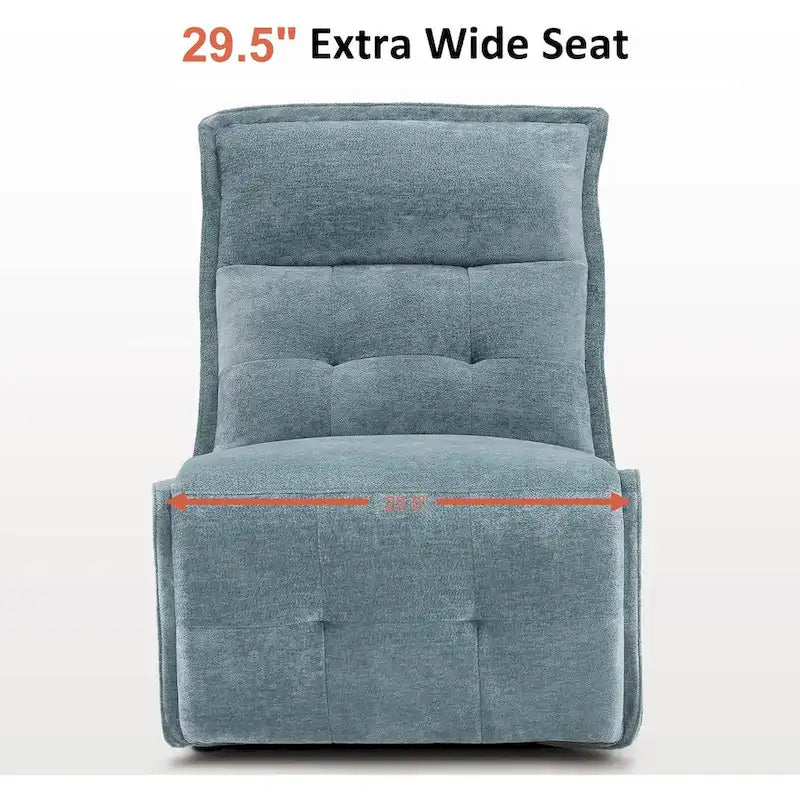 Fauteuil inclinable électrique sans accoudoirs (avec port USB) — Un fauteuil inclinable électrique de salon ne nécessitant que 3,5 pouces de dégagement mural