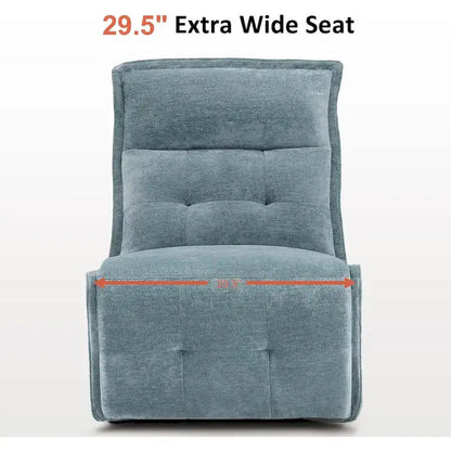 Fauteuil inclinable électrique sans accoudoirs (avec port USB) — Un fauteuil inclinable électrique de salon ne nécessitant que 3,5 pouces de dégagement mural