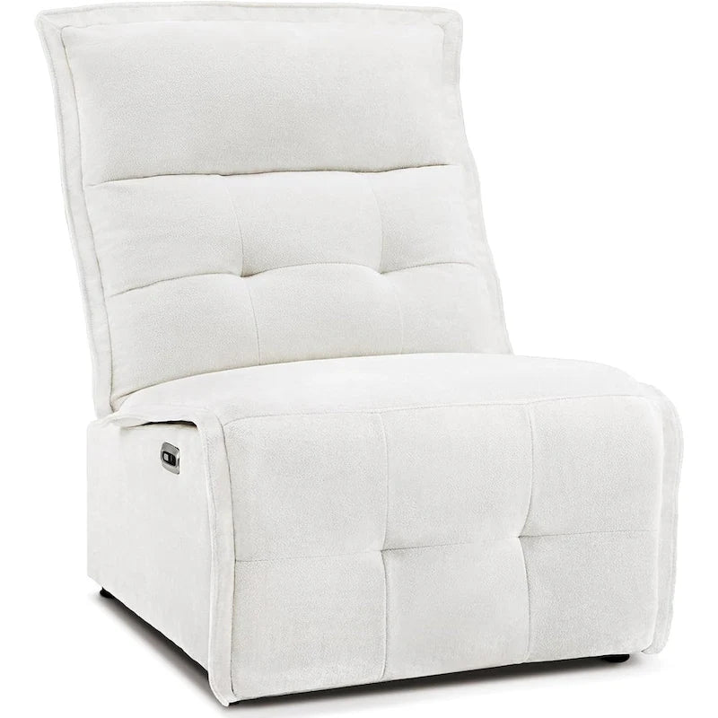 Fauteuil inclinable électrique sans accoudoirs (avec port USB) — Un fauteuil inclinable électrique de salon ne nécessitant que 3,5 pouces de dégagement mural