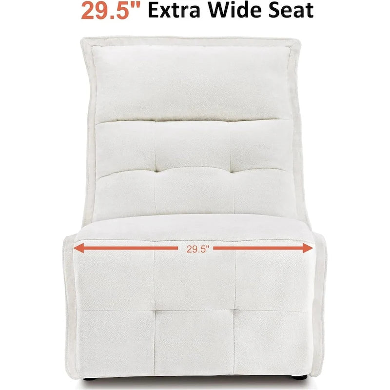 Fauteuil inclinable électrique sans accoudoirs (avec port USB) — Un fauteuil inclinable électrique de salon ne nécessitant que 3,5 pouces de dégagement mural