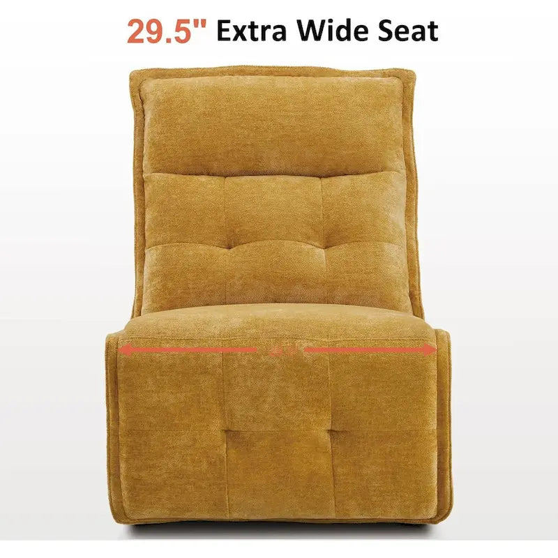 Fauteuil inclinable électrique sans accoudoirs (avec port USB) — Un fauteuil inclinable électrique de salon ne nécessitant que 3,5 pouces de dégagement mural