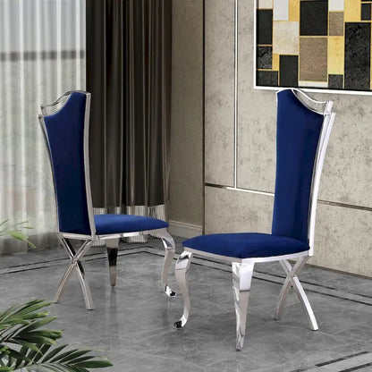 Chaises d'appoint de salle à manger capitonnées Luxe de la meilleure qualité (lot de 2)
