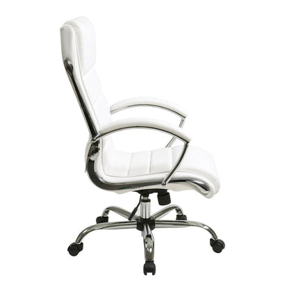 Fauteuil de bureau de direction avec accoudoirs rembourrés en similicuir