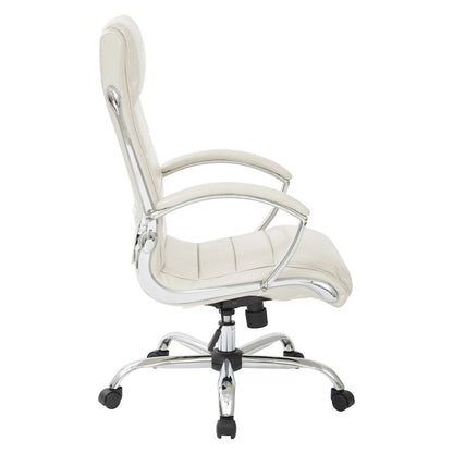 Fauteuil de bureau de direction avec accoudoirs rembourrés en similicuir