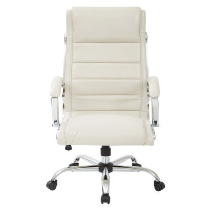 Fauteuil de bureau de direction avec accoudoirs rembourrés en similicuir