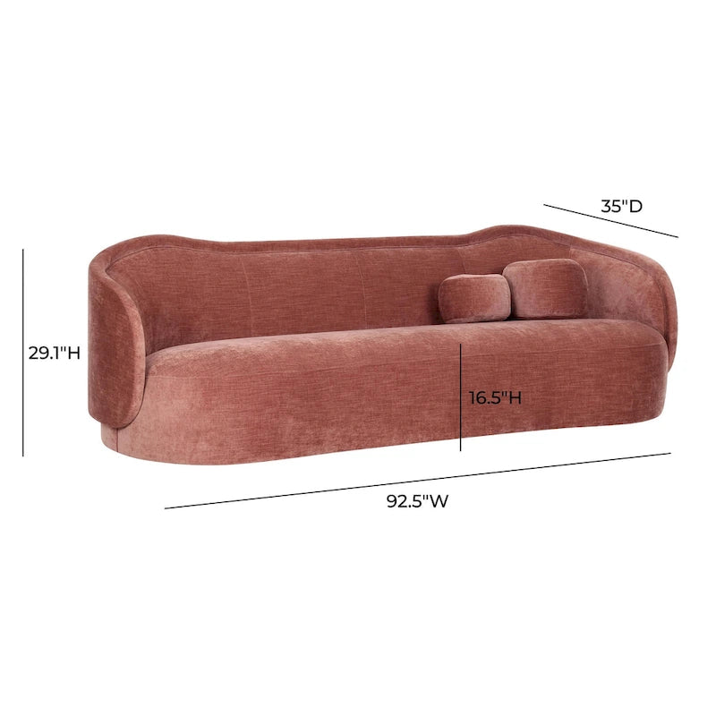 Canapé en velours texturé