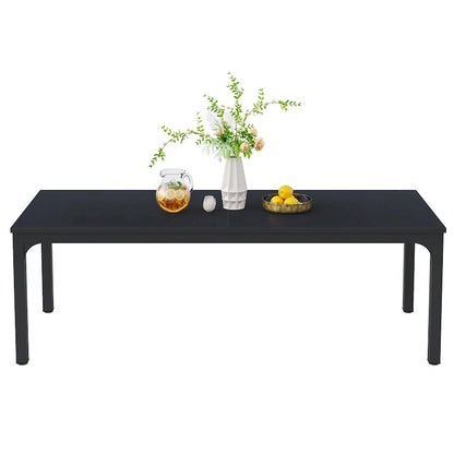 Table à manger rectangulaire industrielle de 200 cm avec pieds en métal robustes (Table seule)