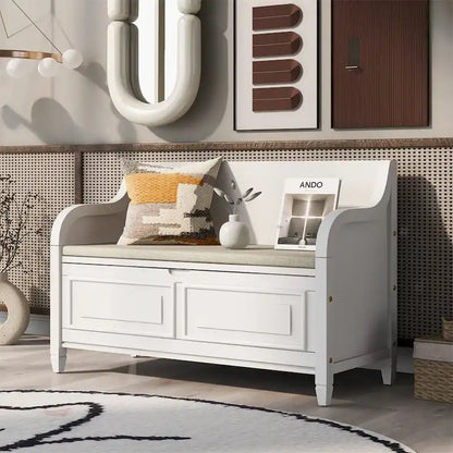 Merax 42 Rustic Style Solid wood Entryway Multifunctional Storage Bench