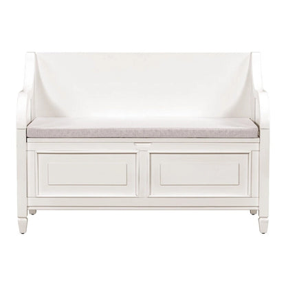 Banc de rangement multifonctionnel en bois massif, style rustique, pour entrée, 42 po