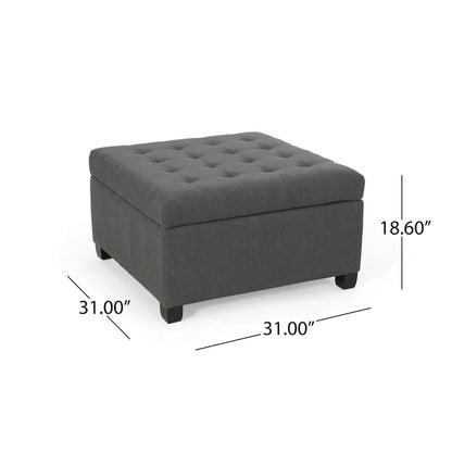 Banc ottoman de rangement capitonné
