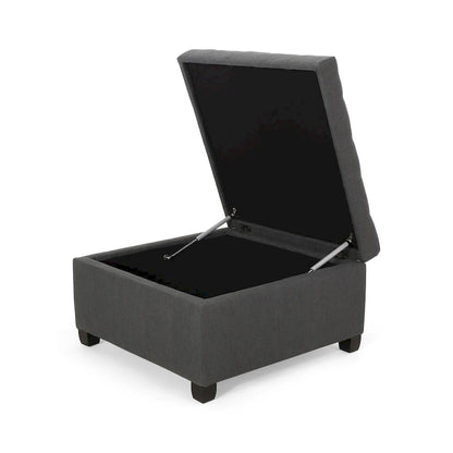 Banc ottoman de rangement capitonné