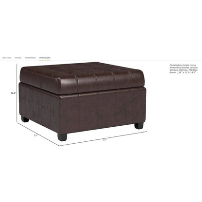 Banc ottoman de rangement capitonné