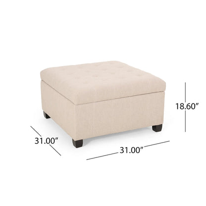 Banc ottoman de rangement capitonné
