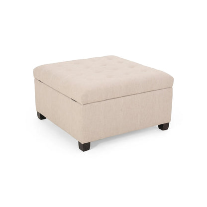 Banc ottoman de rangement capitonné