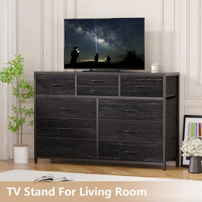 Commode de télévision à 10 tiroirs – 55 pouces