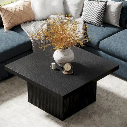 Table basse carrée de 31,5 pouces pour salon, table de cocktail moderne du milieu du siècle